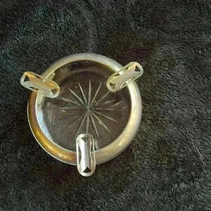 Vintage Cut  glass Cigar Ashtray